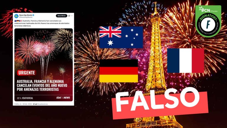 Lee más sobre el artículo “Australia, Francia y Alemania cancelan eventos del Año Nuevo por amenazas terroristas”: #Falso