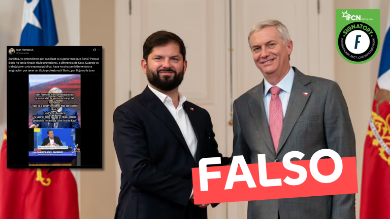 Lee más sobre el artículo Kast recibirá mayor sueldo porque posee título profesional y Boric no: #Falso