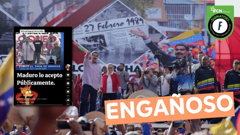 Lee más sobre el artículo (Video) Nicolás Maduro: “El único que va a ayudar a Venezuela se llama ‘El Tren de Aragua'”: #Engañoso