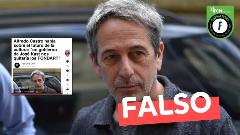 Lee más sobre el artículo (Imagen) “Alfredo Castro habla sobre el futuro de la cultura: ‘Un gobierno de José Kast nos quitaría el FONDART'”: #Falso
