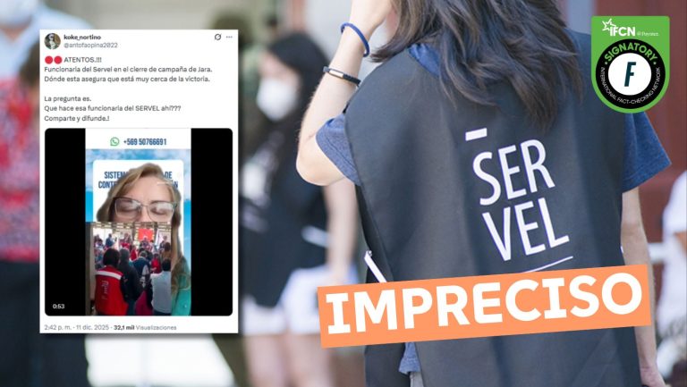Lee más sobre el artículo (Video) Funcionaria de Servel en evento de Jeannette Jara: “Es una violación a la Ley”: #Impreciso
