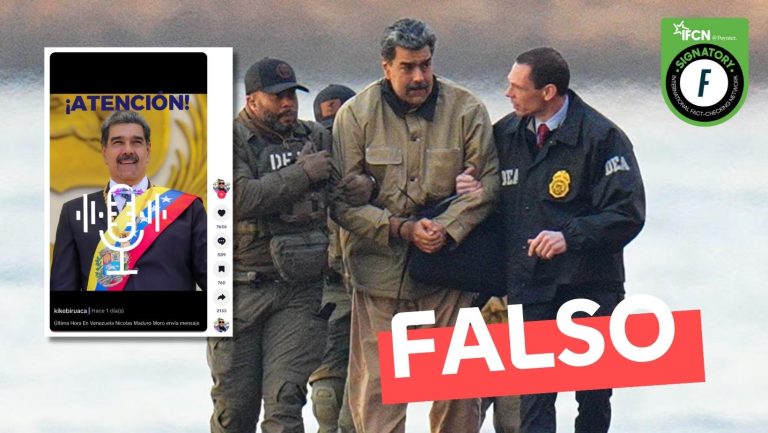 Lee más sobre el artículo (Audio) Nicolás Maduro dice que su captura “viola todas las normas del derecho internacional”: #Falso