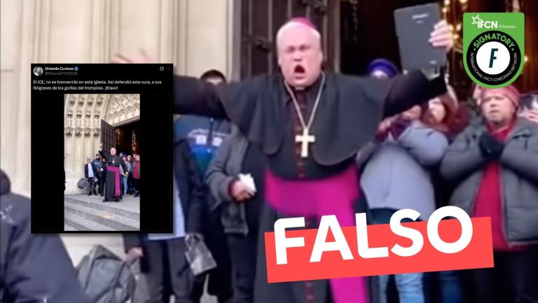 Lee más sobre el artículo (Video) “Un cura católico frenó en seco a los agentes de ICE que pretendían ingresar por feligreses”: #Falso