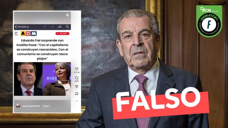 Lee más sobre el artículo (Imagen) “Eduardo Frei sorprende con insólita frase: ‘Con el capitalismo se construyen rascacielos, con el comunismo se construyen rasca piojos”: #Falso
