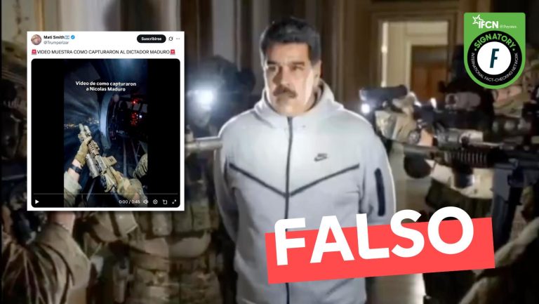 Lee más sobre el artículo “Video muestra cómo capturaron al dictador Nicolás Maduro”: #Falso