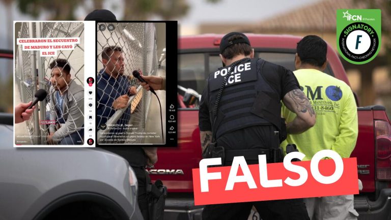 Lee más sobre el artículo (Video) “Venezolanos acusan a Trump de cometer injusticia al detenerlos en pleno festejo en New York por la caída de Maduro”: #Falso