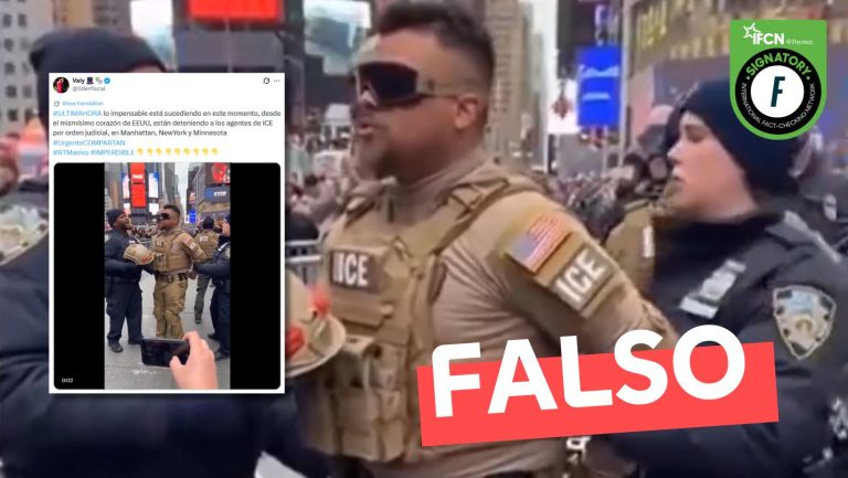 Lee más sobre el artículo (Video) Policía de Nueva York detiene agentes del ICE en Times Square: #Falso