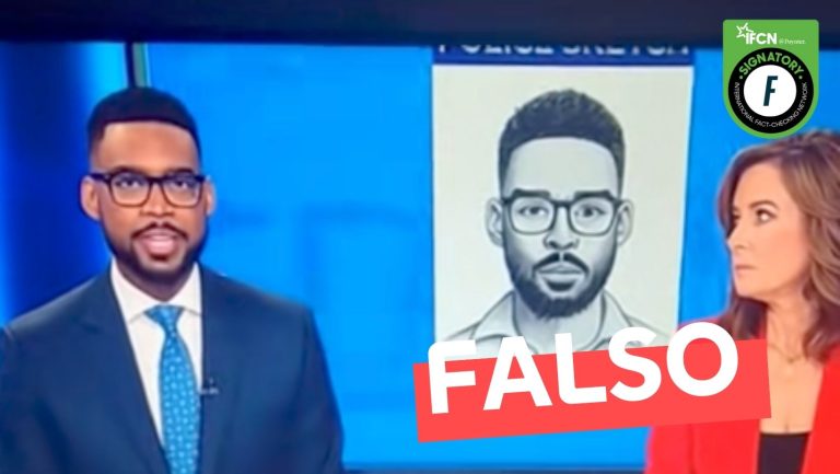 Lee más sobre el artículo (Video) Presentadora de noticiero se sorprende tras ver que el rostro de un criminal buscado es idéntico a su compañero: #Falso