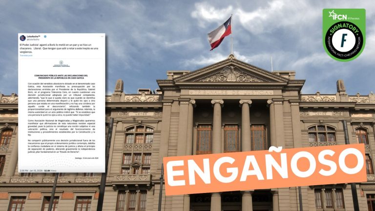 Lee más sobre el artículo Poder Judicial tuvo que ‘salir a retar’ a Boric por sus dichos sobre el veredicto en Caso Gatica: #Engañoso