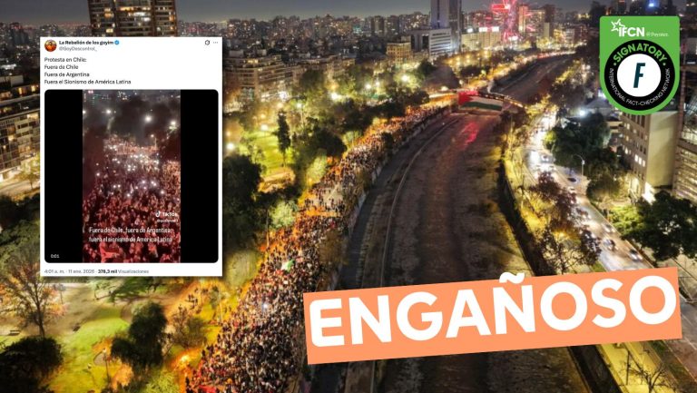 Lee más sobre el artículo Video de manifestantes gritando “fuera el sionismo de América Latina” por incendios en la Patagonia de Argentina: #Engañoso