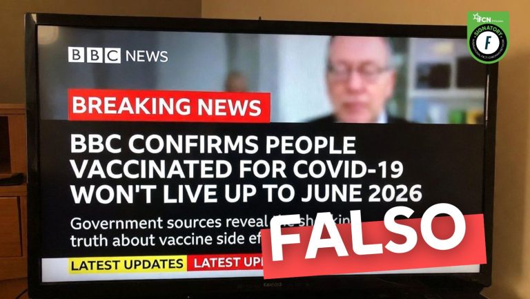 Lee más sobre el artículo “Las personas vacunadas contra el COVID-19 no vivirán después de junio de 2026, según BBC”: #Falso