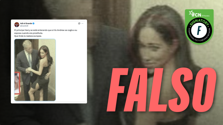 Lee más sobre el artículo (Imagen) Expríncipe Andrés tomando de la cintura a Meghan Markle: #Falso