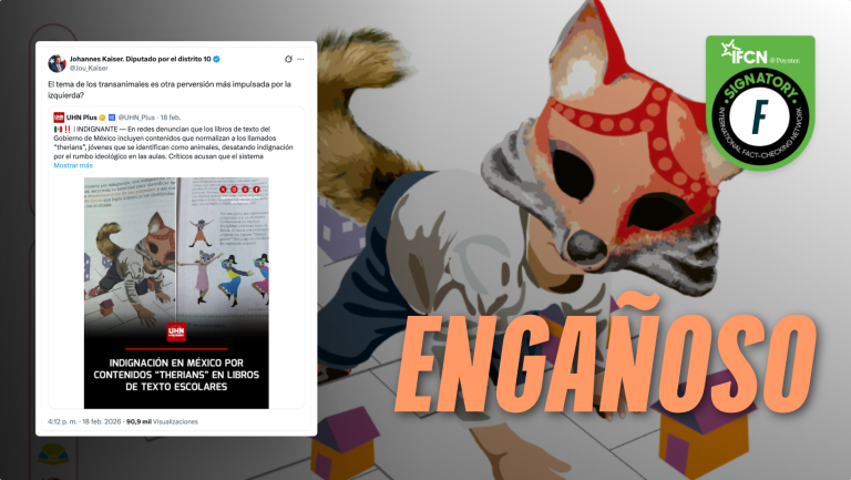 Lee más sobre el artículo (Imagen) “Libros de texto del Gobierno de México incluyen contenidos que normalizan a los llamados ‘therians'”: #Engañoso