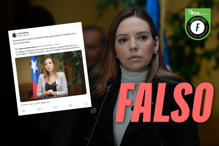 Lee más sobre el artículo “Susana Guerra, madre de Camila Flores, gana más de 3 millones en la Muni de Quintero”: #Falso