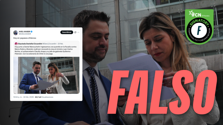 Lee más sobre el artículo Daniella Cicardini y Daniel Manouchehri ingresan querella en Fiscalía contra Marco Rubio y Brandon Judd: #Falso