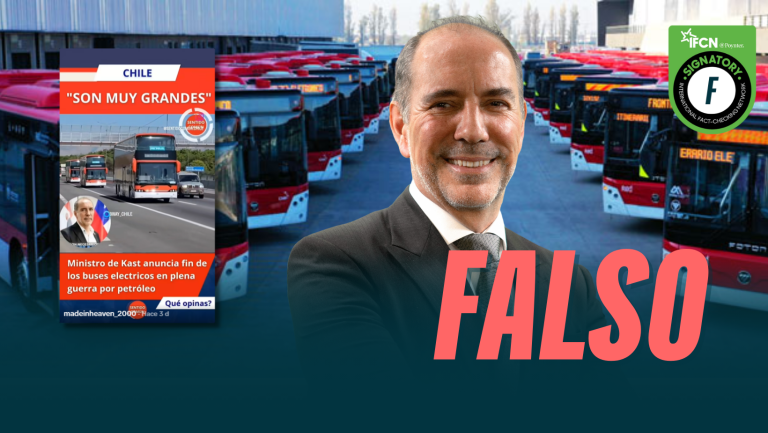 Lee más sobre el artículo (Video) “Ministro de Kast anuncia fin de los buses eléctricos en plena guerra por el petróleo”: #Falso