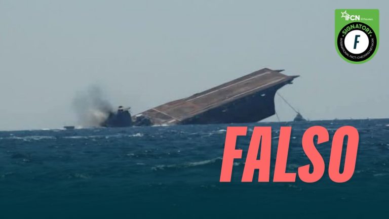 Lee más sobre el artículo Este barco no es el USS Abrham Lincoln: el portaaviones no ha sido impactado en el Mar Arábigo