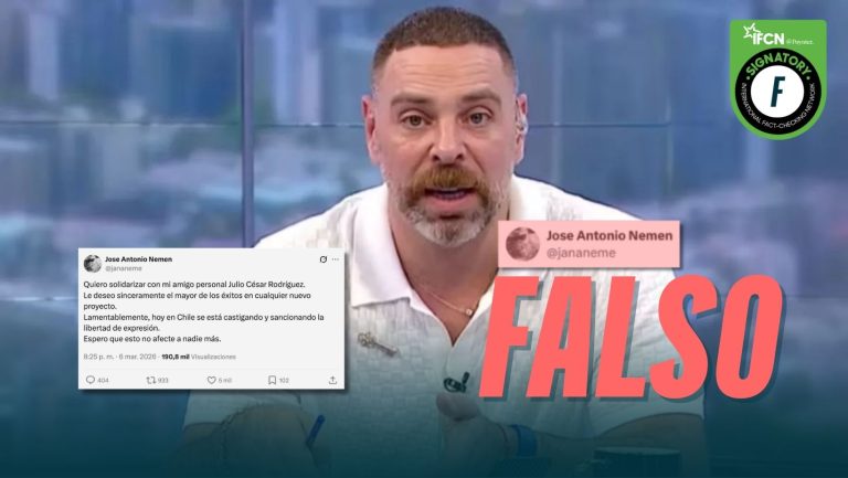 Lee más sobre el artículo Neme sobre salida de JC Rodríguez de CHV: “En Chile se está castigando y sancionando la libertad de expresión”: #Falso