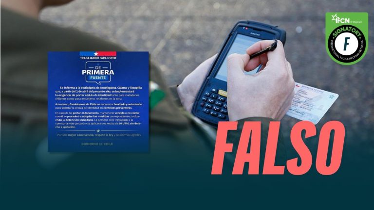 Lee más sobre el artículo Comunicado del Gobierno anuncia que a partir del 1 de abril, en Antofagasta, Calama y Tocopilla se exigirá portar la cédula de identidad: #Falso