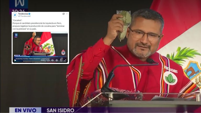 Lee más sobre el artículo Candidato presidencial de Perú propuso legalizar la producción de la hoja de coca, no la cocaína