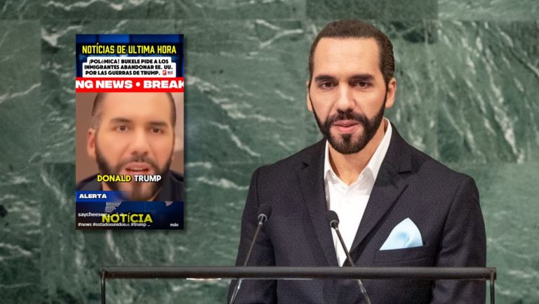 Lee más sobre el artículo El video de Bukele pidiendo a inmigrantes que abandonen Estados Unidos se hizo replicando su voz con inteligencia artificial