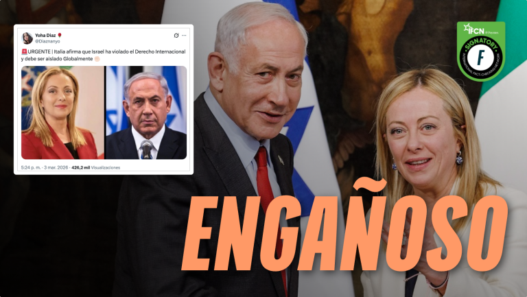 Lee más sobre el artículo “Italia afirma que Israel ha violado el Derecho Internacional y debe ser aislado globalmente”: #Engañoso