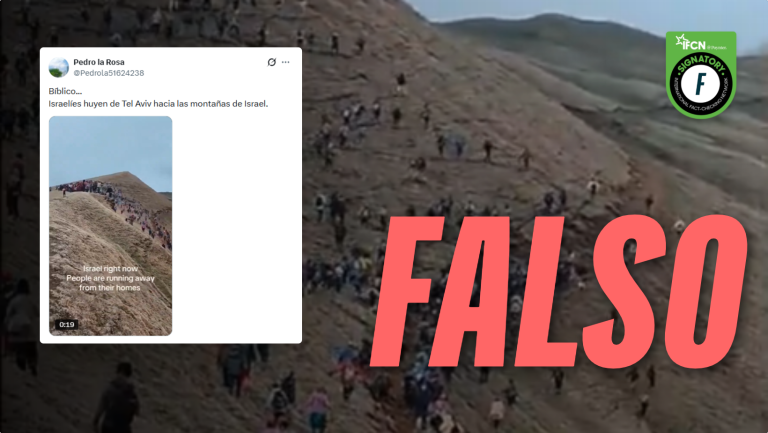 Lee más sobre el artículo (Video) “Israelíes huyen de Tel Aviv hacia las montañas de Israel”: #Falso